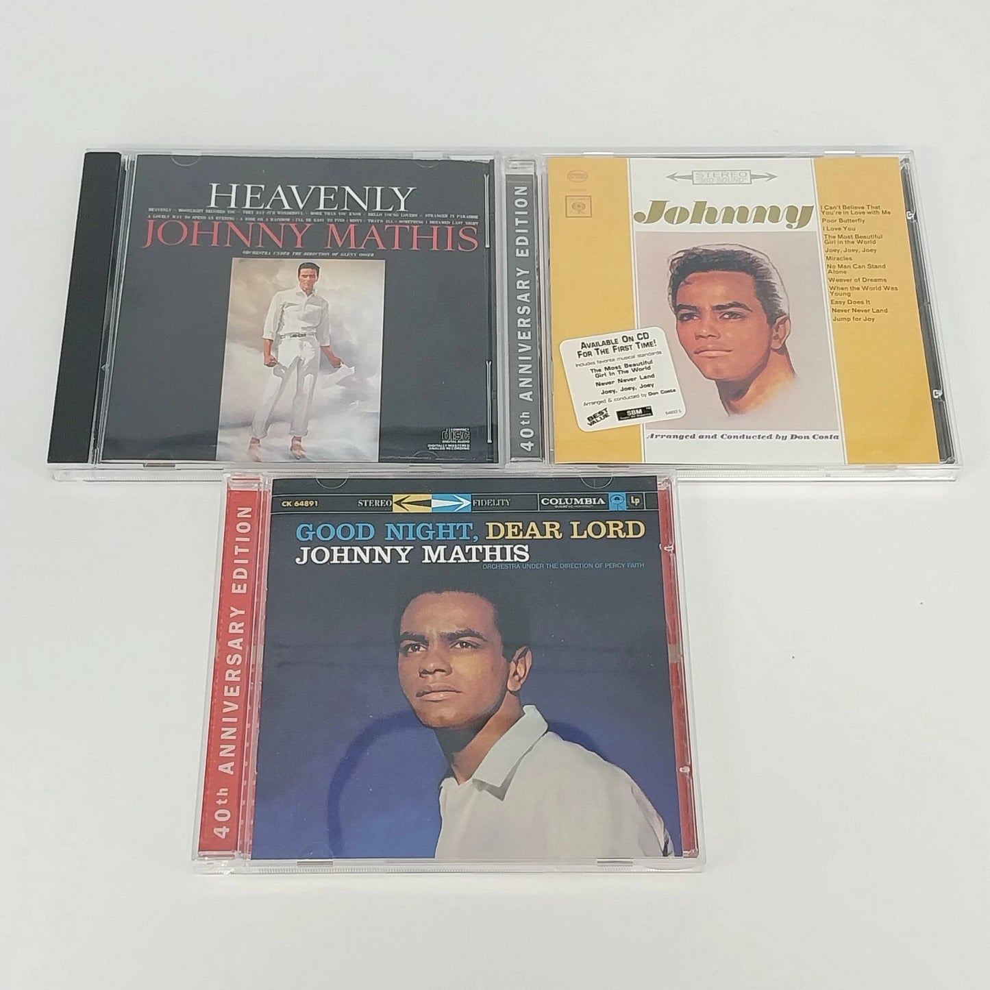 Johnny Mathis CD Lot of 3 Heavenly! Johnny Good Night Dear Lord 40th Anniversary