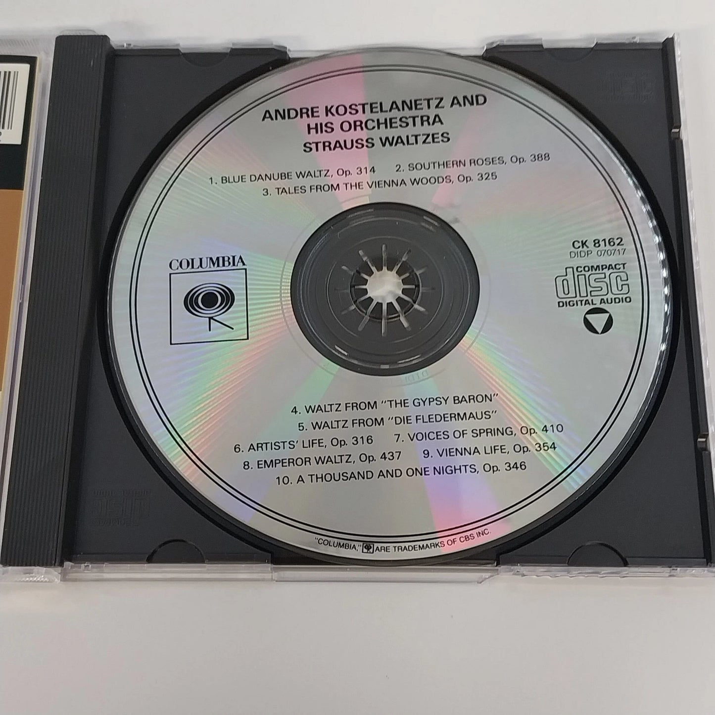 Andre Kostelanetz Strauss Waltzes CD Columbia CK 8162 Collector's Choice Classic