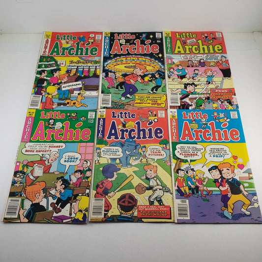 6 Little Archie Comic Books of the Archie Series Feb to Sept 1978 Very Good Plus