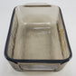 Jeannette Glasbake Loaf Pan Amber Yellow Daisy Pattern Textured Bottom 9" x 5½"