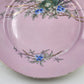 Pink Porcelain Dessert Plates Set 4 Birds Nest Blue Flowers Gold 7.5" Vintage