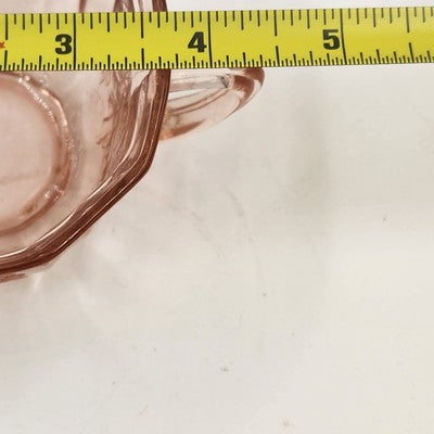 Anchor Hocking Mayfair Pink Depression Glass Mug Open Rose Floral Cup