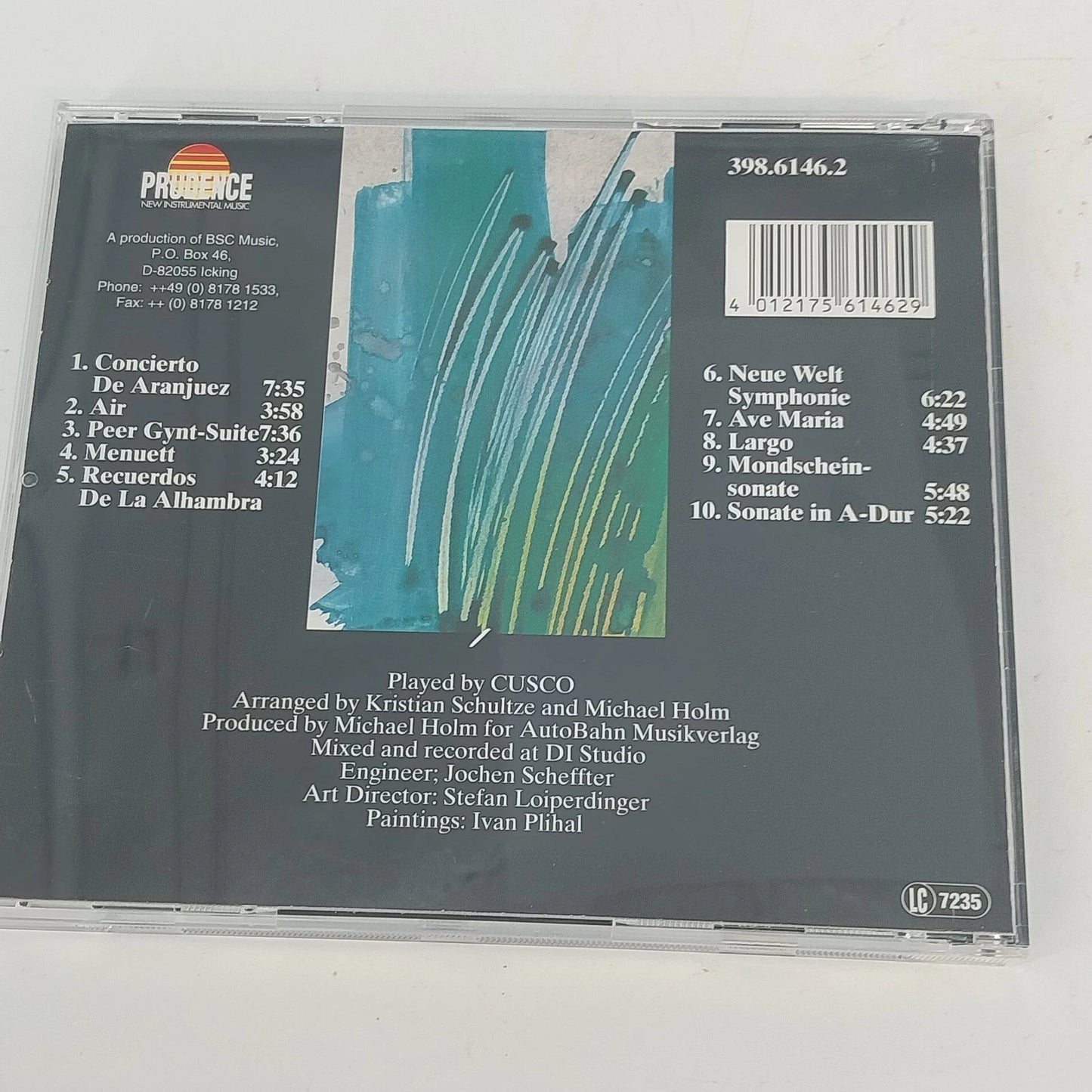 Cusco Concierto De Aranjuez CD Prudence New Age Ambient Instrumental Music 1989