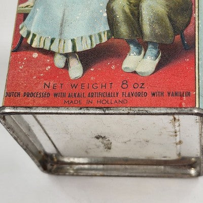 Droste's Haarlem Holland Dutch Process Cocoa Empty Original Tin Vintage 1940's