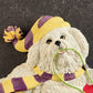 Bichon Frise Refrigerator Magnet Snow Sledding Dog Figurine Willabee Ward MBI