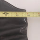 Fashion Express Black Faux Leather Tote Bag Blue Strap Zip Top