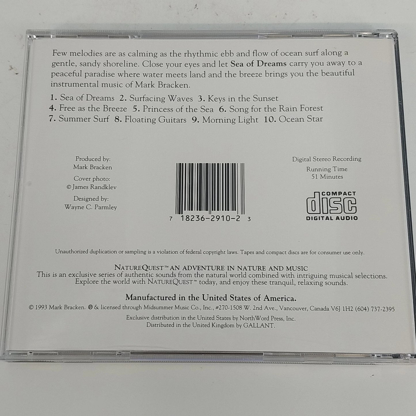 NatureQuest Sea of Dreams Island Adventure & Magic Moments 3 CD Relaxation 1990s