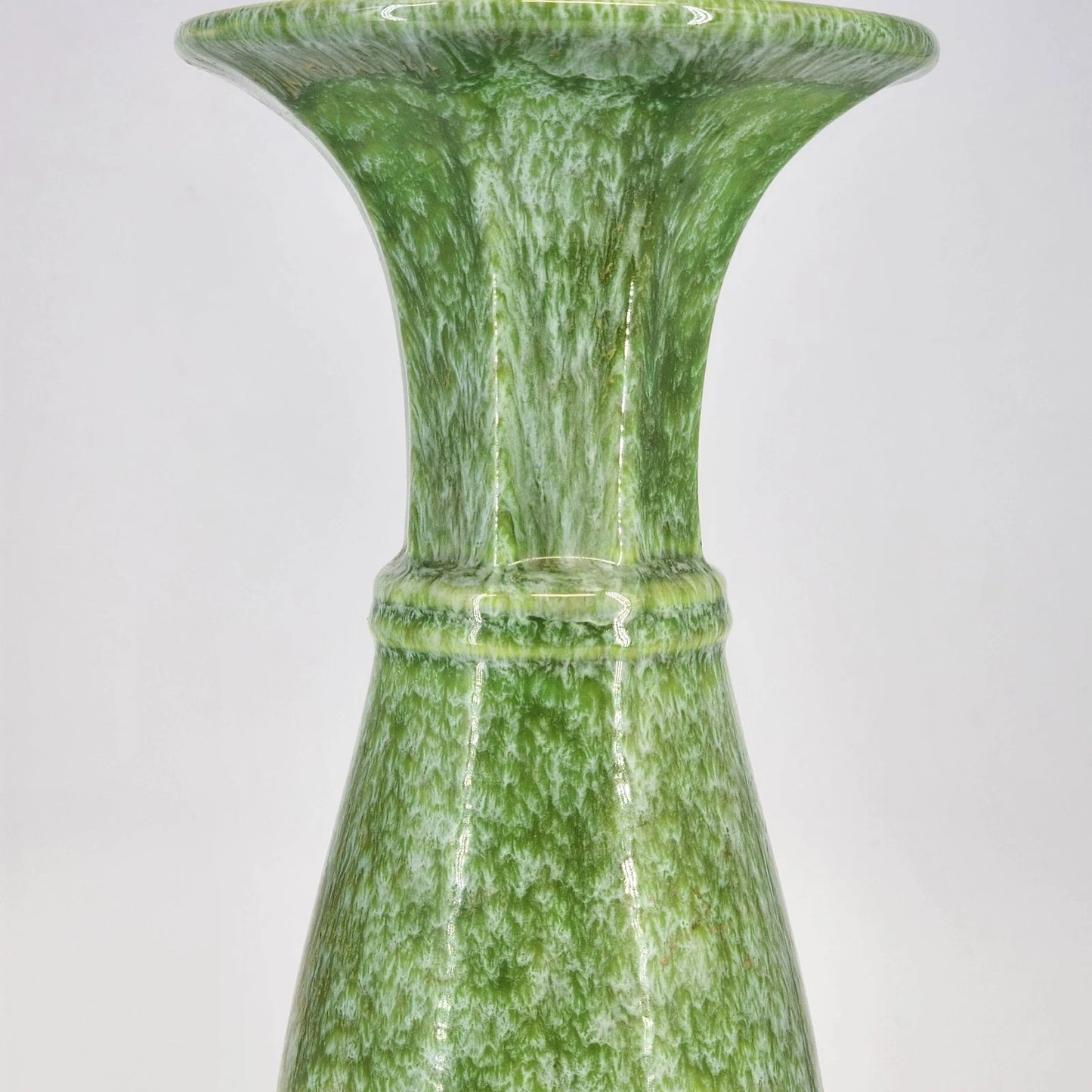 Vintage Royal Haeger Green Drip Glaze Cylinder Vase 12 Inch MCM