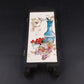 Chinese Mini Folding Tabletop Screen 4 Panel Double Sided Geisha Asian Decor Vtg