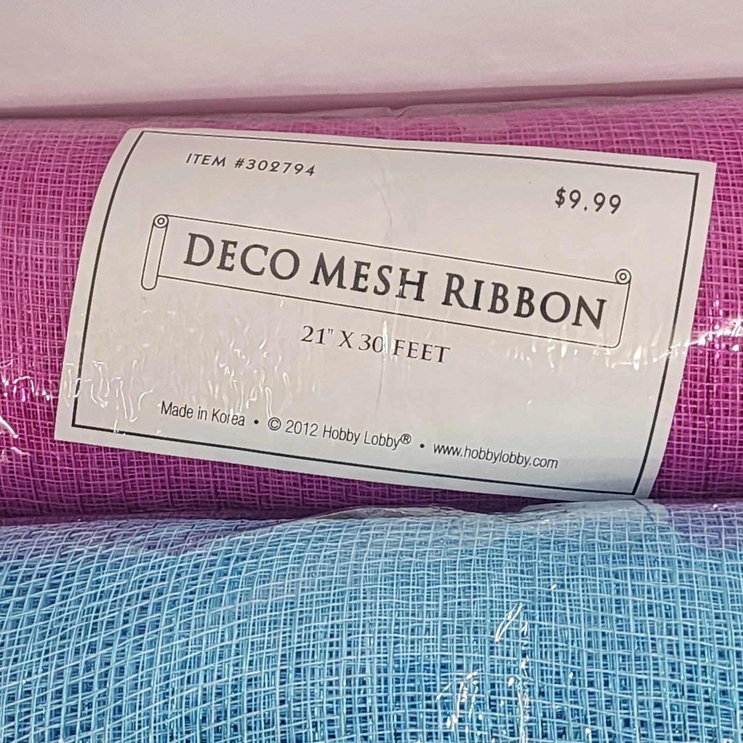 Deco Mesh Ribbon 21 Inch x 30 ft Rolls Set of 5