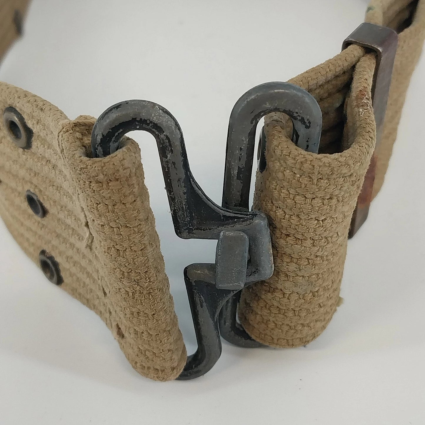 WWII US Army M1936 Pistol Belt Khaki Web Equipment Belt Military Field Gear