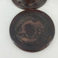 Hand Carved Wood Elephant Coaster Storage & Lid Set African Safari Barware Vtg