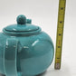 Pristine Blue Green Ceramic Teapot 16oz 4.5"H Glossy Kitchen China Serveware
