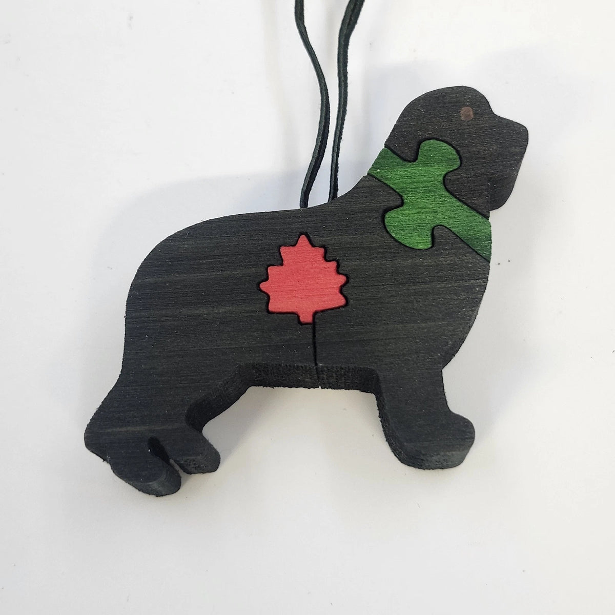 Prairie Dog Pottery Dog Puzzle Christmas Ornaments Wood 3 Pc Handmade Canada