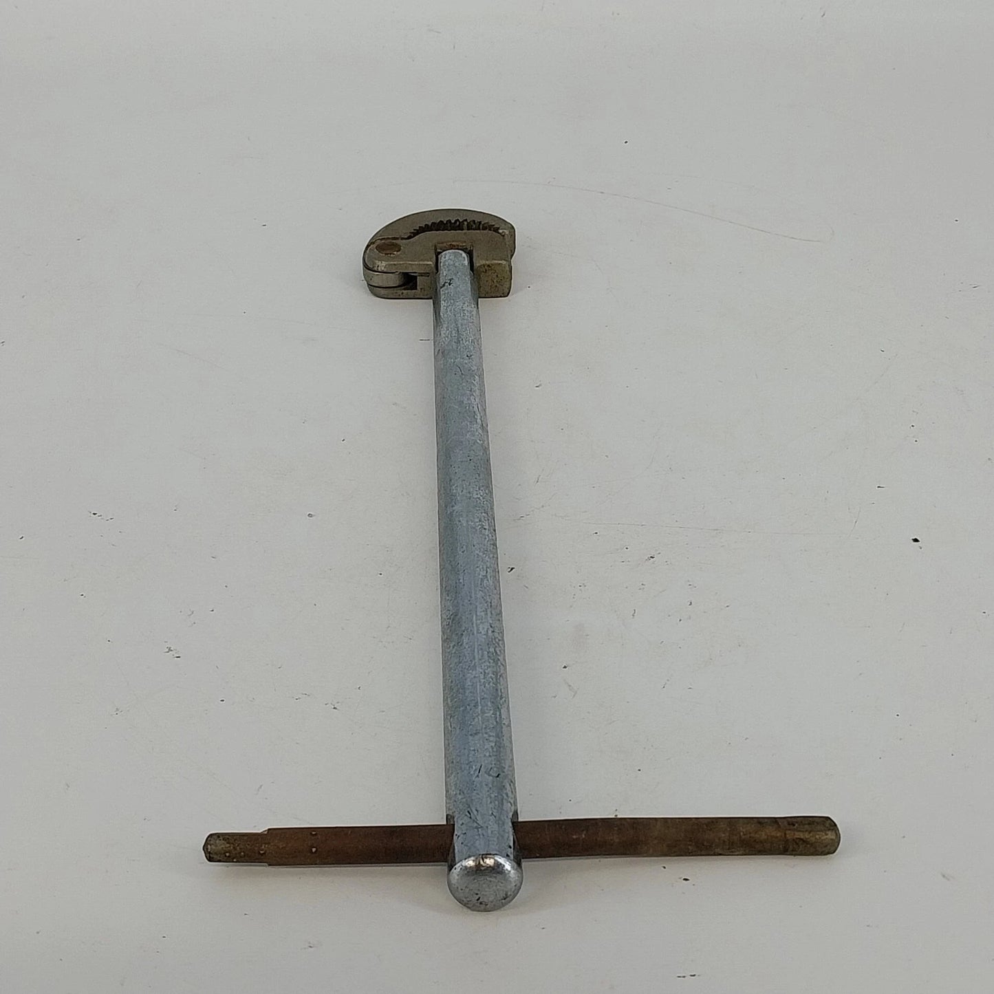 Steel Basin Wrench Spring Loaded Adjustable Plumbing Tool Long Reach Under Sink
