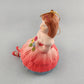Young Girl Christmas Ornament Porcelain Bell Hanging Leg Chimes Vintage Boxed