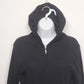 Sweet N' Kool Outfitters Hoodie Womens L Black Bedazzled Rhinestone Zip Up Goth
