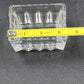 Libbey Sweetener Sugar Packet Holder Ribbed Glass Vintage Clear Caddy 3.5"x2.75"