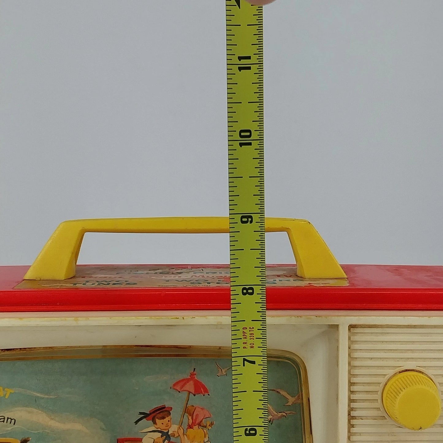 Fisher Price Giant Screen Music Box TV Toy 1966 Vintage Works Collectible 2 Tune