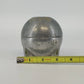 Pewter Trinket Box Storage Floral 3 Legged Footed Lift Lid Ball Finial 3.25" Vtg