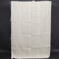 White Long Tablecloth with Embroidery Diamond & Striped Line Design 102" x 58"