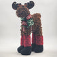 Plush Stuffed Animal Standing Moose Piercing Bling & Chain 14" Christmas Decor