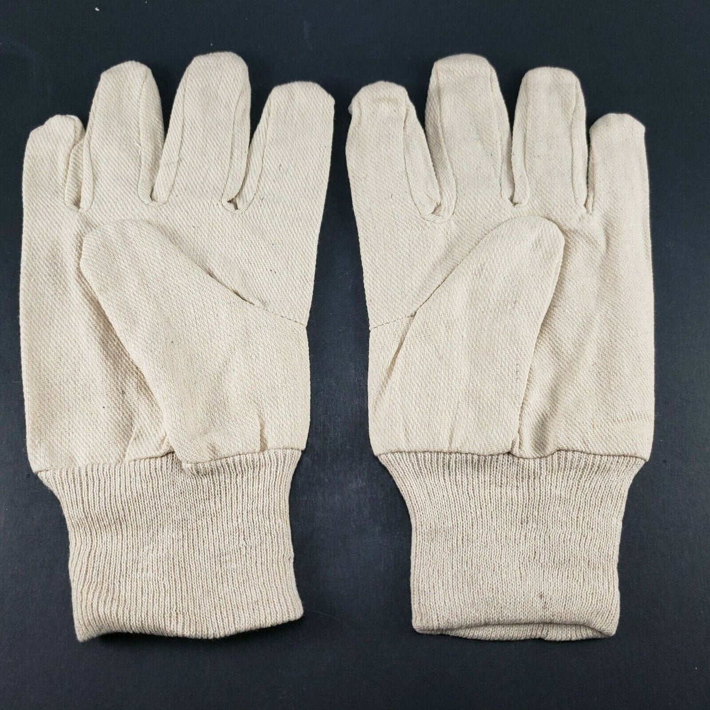 12 pr Mens Large Canvas Gloves 8 oz Cotton Blend Knit Wrist West Chester 708K