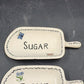 Set Of 2 Ceramic Measuring Scoops Measures Flour and Sugar Hand Painted Homemade