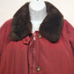 Eddie Bauer Women Goose Down Filling Faux Fur Collar XL Winter Coat Vintage