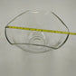 Tri-Top Chip Dip Serving Bowl Set Clear Glass Metal Bracket Indiana Glass Modern