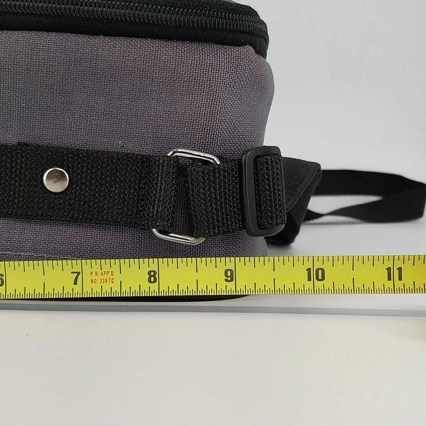 Gray Camera Bag Shoulder Carry Case 3 Compartments Adjustable Strap 8x4x9.5"