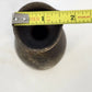 Studio Art Pottery Sake Pitcher Small Vase Pinched Pour Spout Dark Brown 4.5"