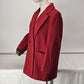 J G Hook Womens Red Wool Double Breasted Pea Coat Blazer Medium Size M Classic