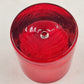4 Red Flashed Short Highball Shot Glass Tea Lite Bubble Base 2.5"h Thick Barware