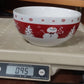 Trisa Snowman Christmas Tree Red White Stoneware Cereal Soup Bowl 6" China
