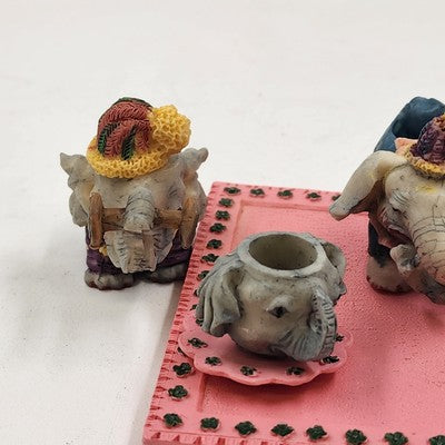 Popular Imports 8pc Miniature Tea Set TMI/ELE Polystone Resin Decorative 1994