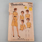 Butterick 6136 Vintage Sewing Pattern A-Line Dress Front Slit Neckline Women 16½