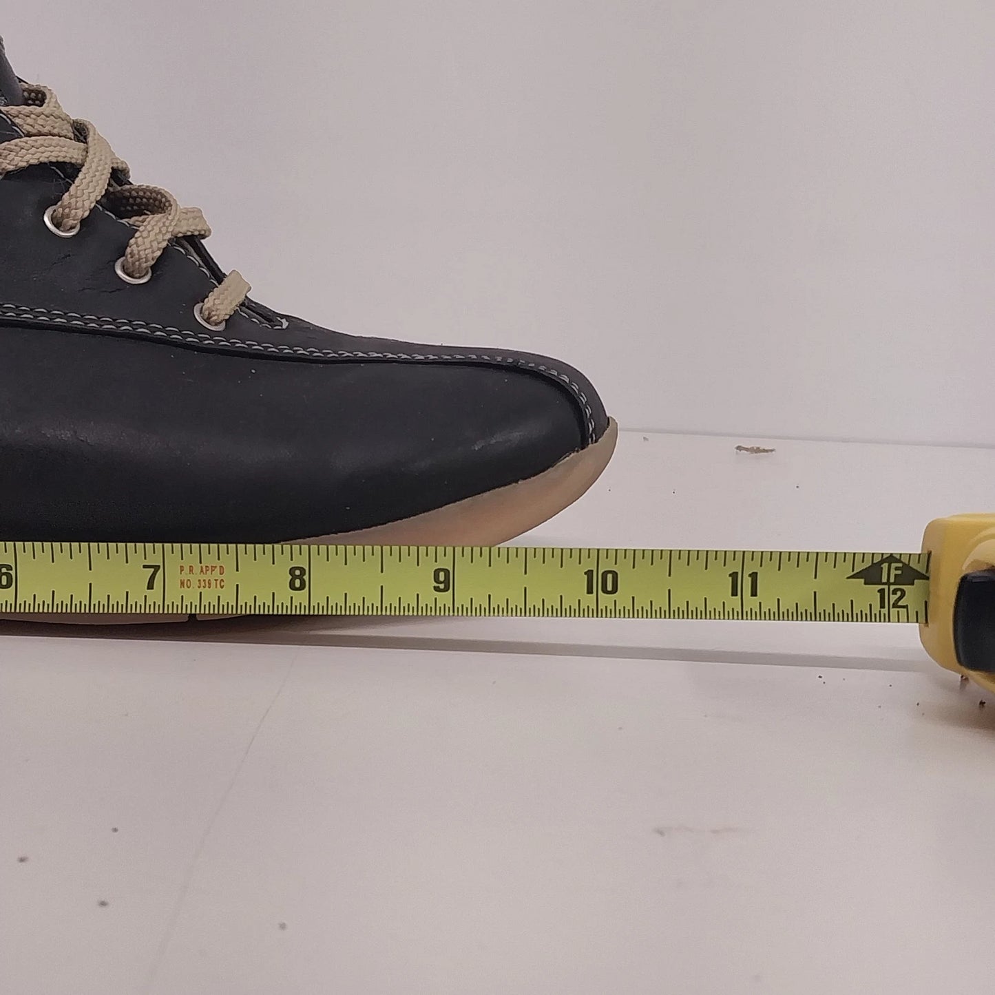 Predictions Black Leather Sneakers Womens Size 8 Beige Lace Shoes