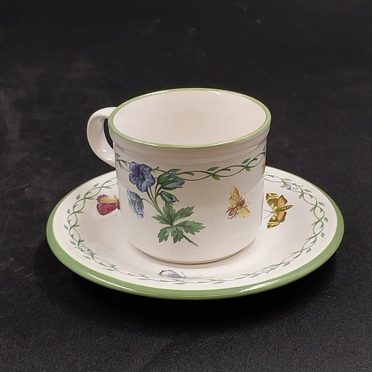 Studio Nova Garden Bloom Espresso Set 4 Demitasse Cup Saucer Y2372 NIB