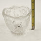 Mikasa Christmas Holiday Lights Candle Holder w Angels Crystal Frosted Glass 3"