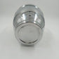 Silver Chromium Solid Brass Ice Bucket Cooler Hinged Lid Arm & Glass 13" 1950's