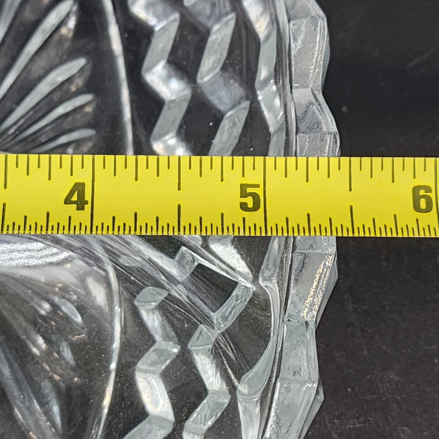 Fostoria American Relish Boat Divided Clear Glass Cubist Dish 11 Inch