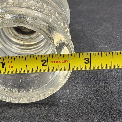 Pyrex MC Clear Glass Electrical Insulator 2.5"x4" Reg US Pat USA