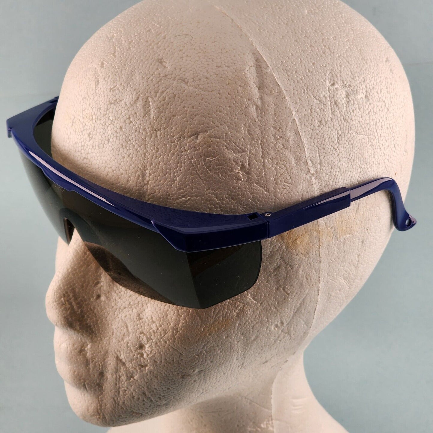 Gateway Strobe Safety Glasses Lightweight Telescoping Temples Side Shields Z87.1 (Blue Frame, Gray Lens)