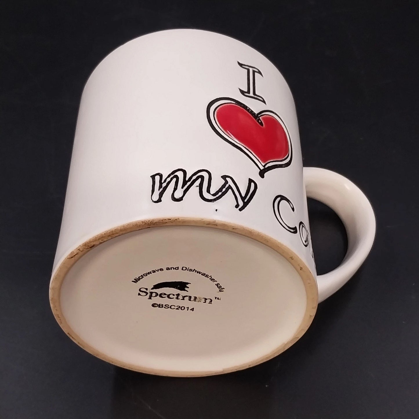 Spectrum Designz I Love My Cat Large 22 oz Ceramic Coffee Mug Red Interior 4.25"