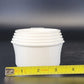 Tupperware 5 Measuring Cups Set 3479C-3483C White Curved Handles 1/4 to 3/4 Cup
