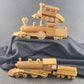 Handmade Wooden Train Engine and Train Car Vintage Variation Choices Unfinished