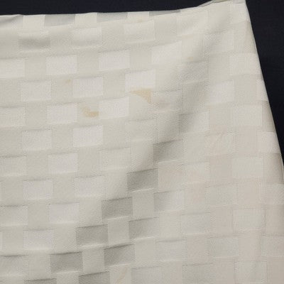 White Rectangle Tablecloth 52" Windowpane Checkered Striped Pattern Square