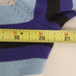 Lands' End Supima Cotton Cardigan Sweater Women Large 14-16 Blue Striped Button