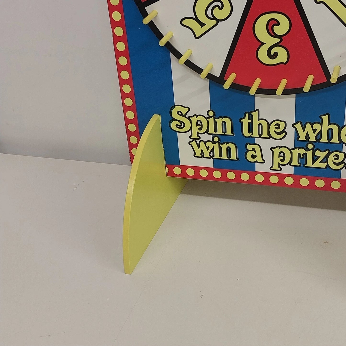 Fun Express Spin-A-Prize Wheel Carnival Party Spinner Game 22" Missing 2 Pegs